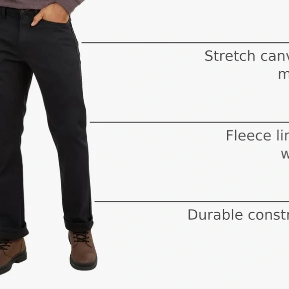 Weatherproof Vintage Fleece Lined Pants - Men's Regular Fit - Picture 4 of 9